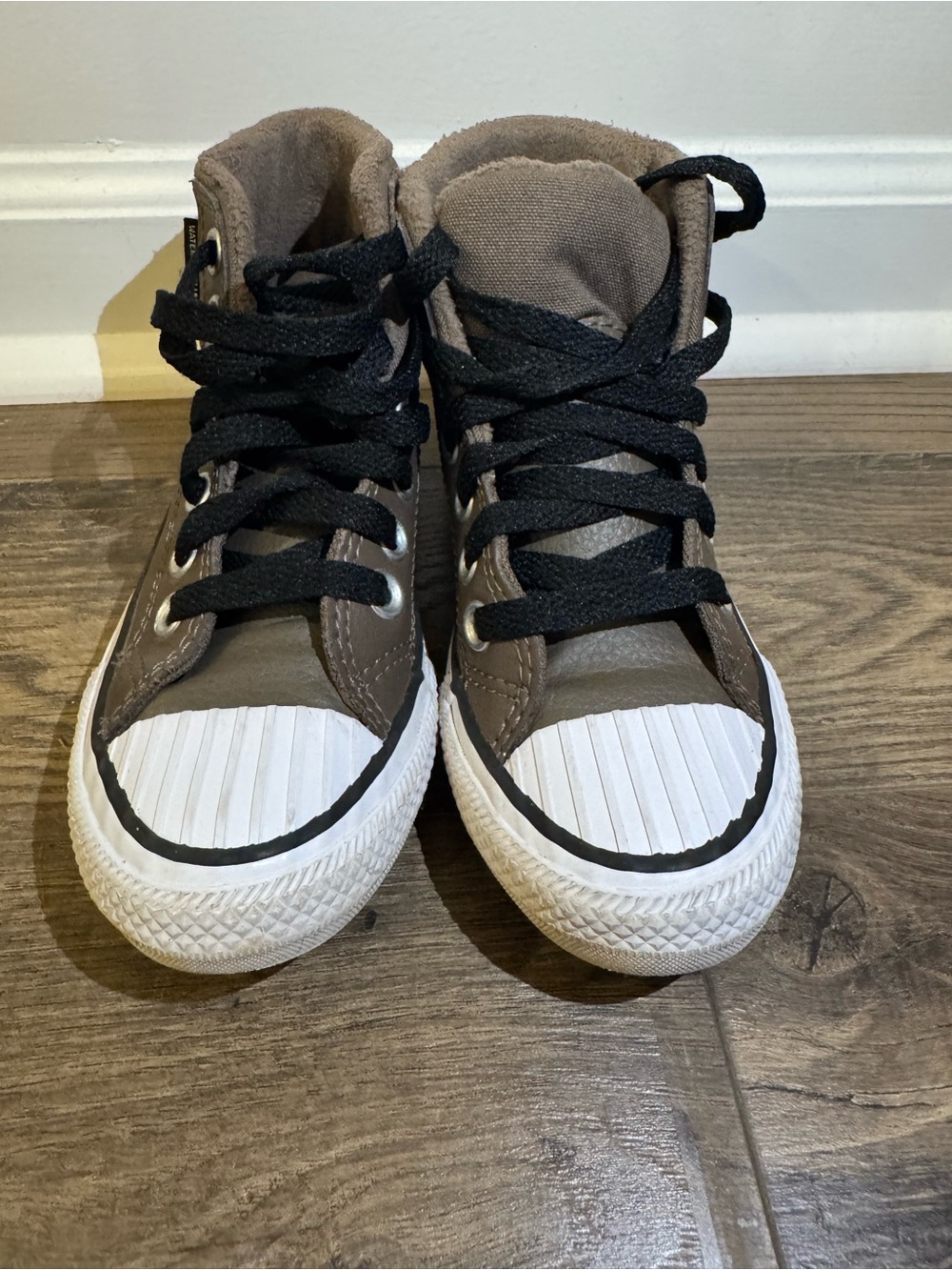 Converse Kids High-Top Sneakers brown leather
